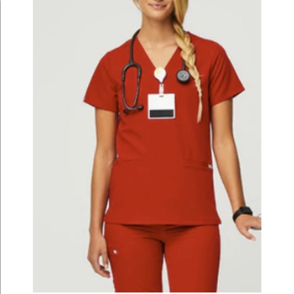 SOLD ON MERC FIGS Winning Red scrub set - Picture 1 of 3